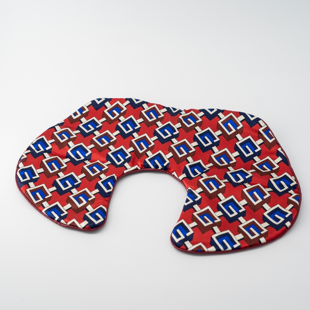 Gucci Travel Inflatable Neck Pillow Geometric G Red Blue
